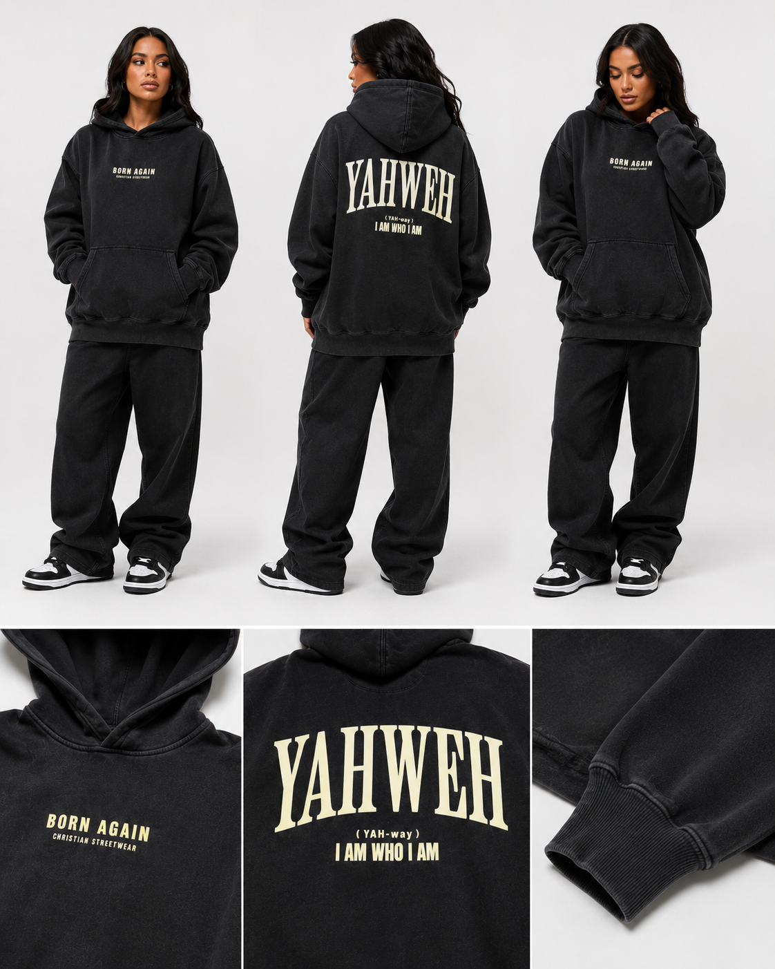 YAHWEH “I Am Who I Am” Hoodie – Christian Streetwear Heavyweight Pullover