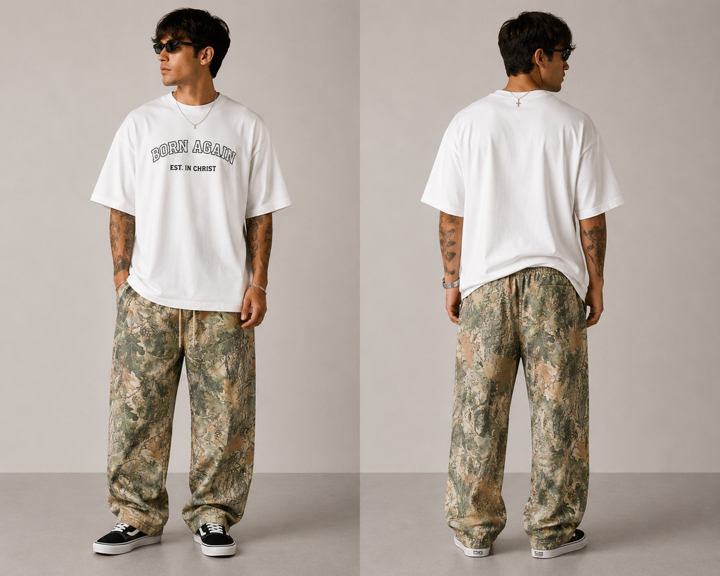 Camo Streetwear Sweatpants – Relaxed Fit Christian Streetwear Pants