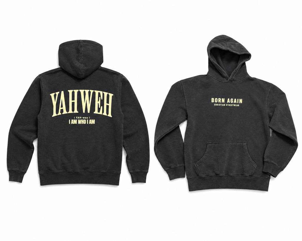 YAHWEH “I Am Who I Am” Hoodie – Christian Streetwear Heavyweight Pullover