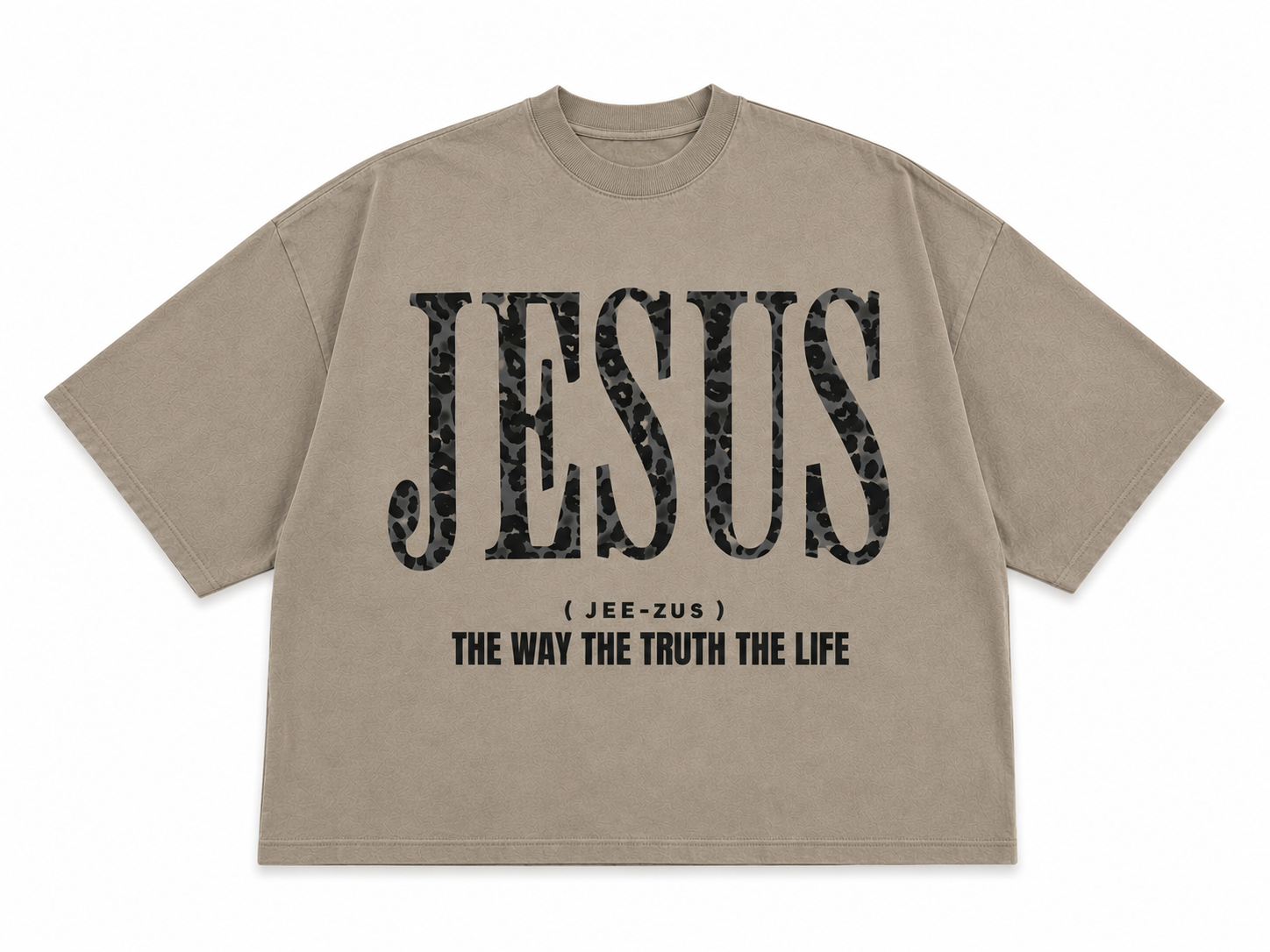 JESUS “The Way The Truth The Life” Oversized Tee
