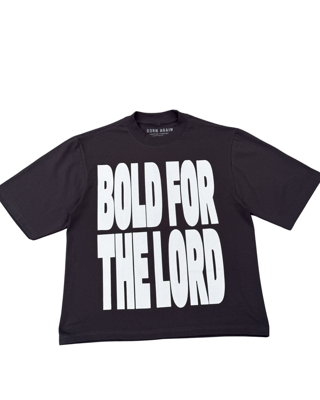 Bold for the Lord Heavyweight Christian Streetwear Tee (Dark Gray)